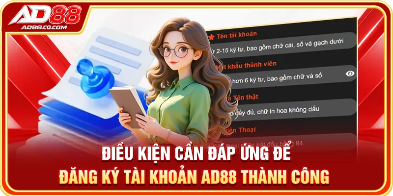 Các điều kiện cần kiểm tra trước khi đăng ký AD88
