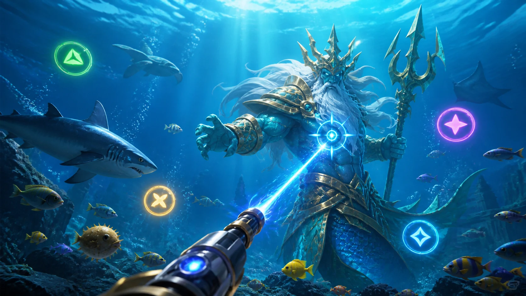 Boss Trong Game Bắn Cá Là Gì? Cách Đọc Hệ Số Và Cơ Chế Mục Tiêu 2 boss trong game bắn cá: Minh họa boss đại dương và các mục tiêu trong game bắn cá