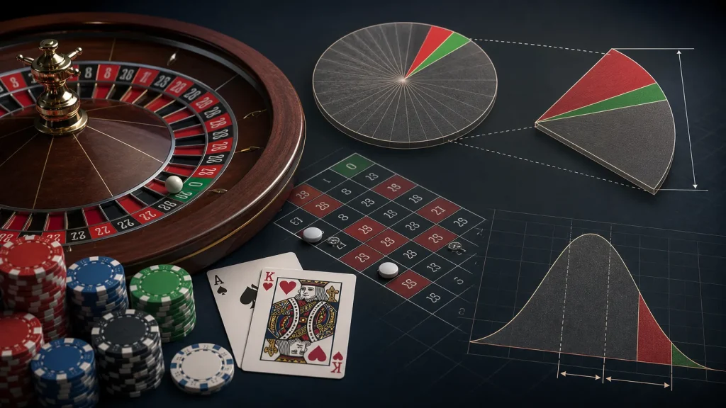 house edge là gì: Minh họa house edge và tổn thất kỳ vọng trong trò chơi casino