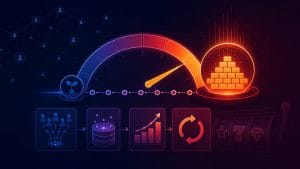 jackpot lũy tiến là gì: Minh họa quỹ jackpot lũy tiến tăng và reset theo chu kỳ