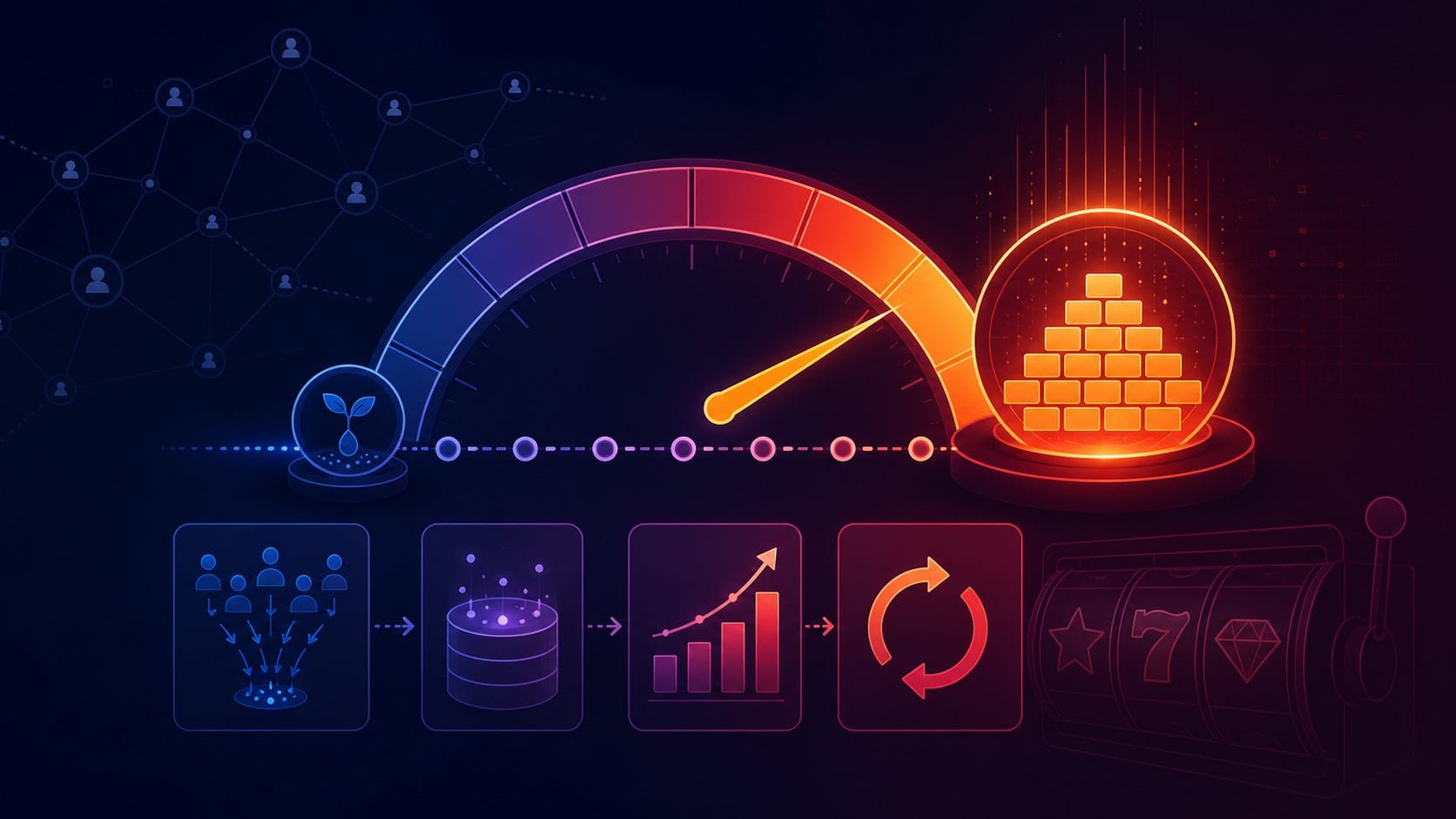 jackpot lũy tiến là gì: Minh họa quỹ jackpot lũy tiến tăng và reset theo chu kỳ