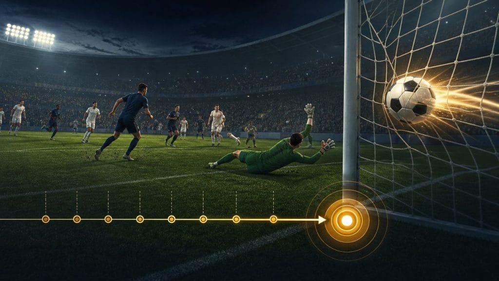 Kèo Đội Ghi Bàn Cuối Cùng Là Gì? Cách Đọc Last Team to Score 1 kèo đội ghi bàn cuối cùng là gì: Minh họa bàn thắng cuối trận cho kèo đội ghi bàn cuối cùng
