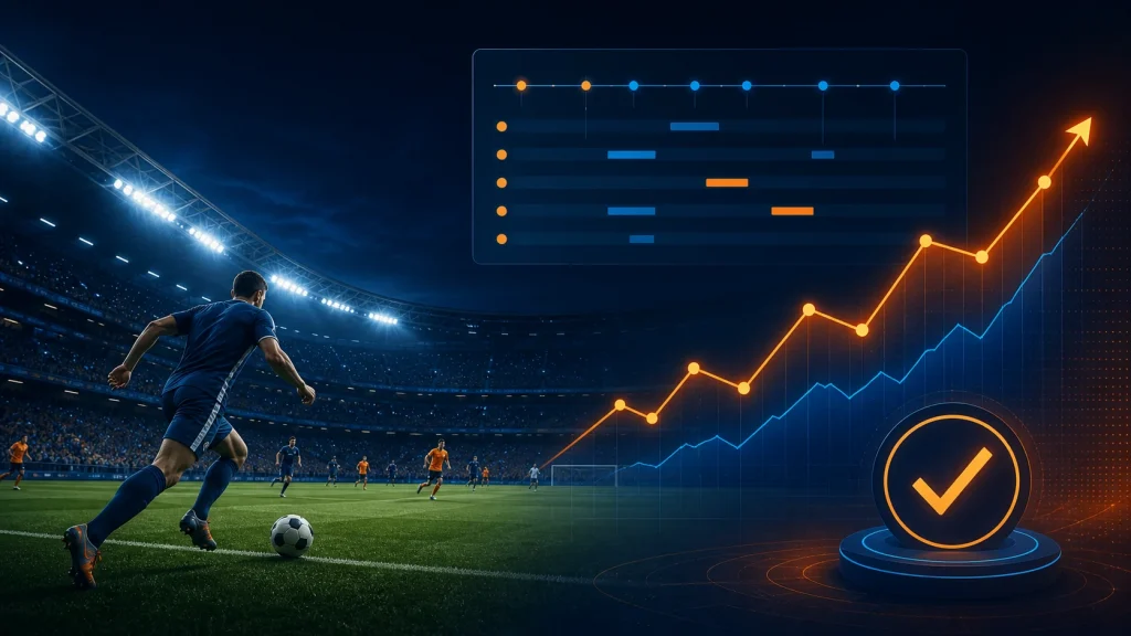 Kèo Trực Tiếp Là Gì? Cách Đọc Odds Khi Trận Đang Diễn Ra 1 kèo trực tiếp là gì: Minh họa kèo trực tiếp với trận bóng, biến động odds và xác nhận phiếu