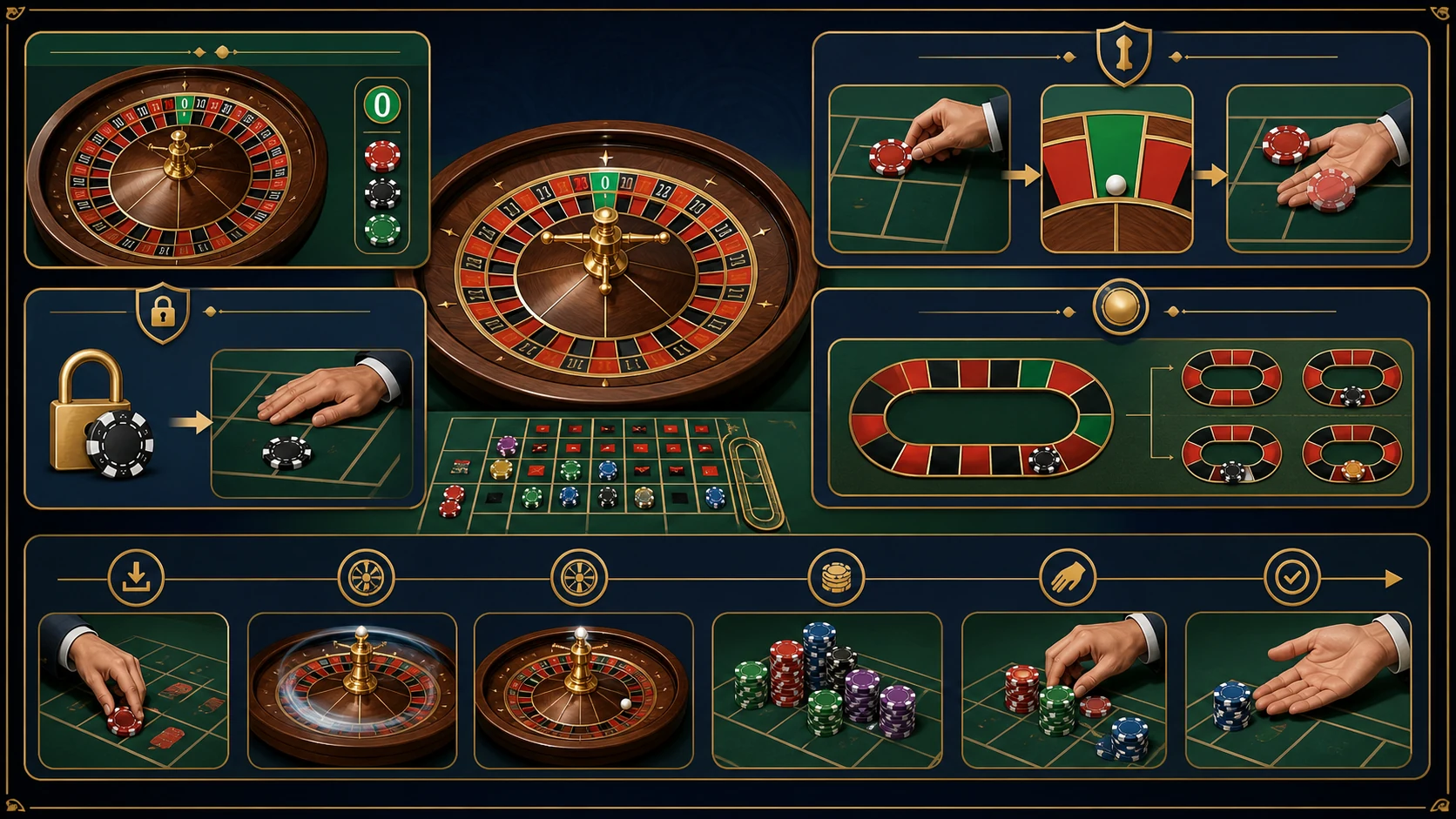 Quy Tắc Roulette Nâng Cao: La Partage, En Prison Và Cược Báo 2 Minh họa La Partage, En Prison và quy tắc Roulette nâng cao