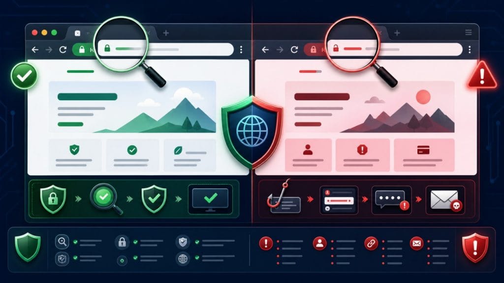 Website Giả Mạo 1 Minh họa cách phân biệt website thật và website giả mạo