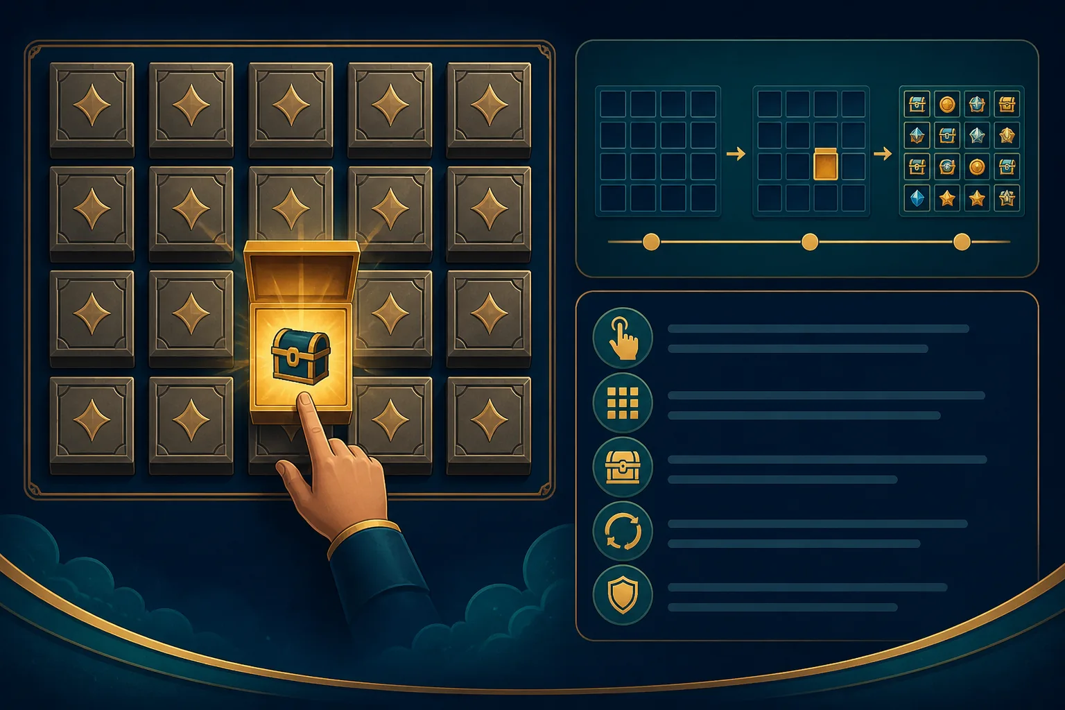 Pick Bonus là gì: Minh họa quy trình chọn ô trong vòng Pick Bonus